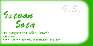 istvan sota business card